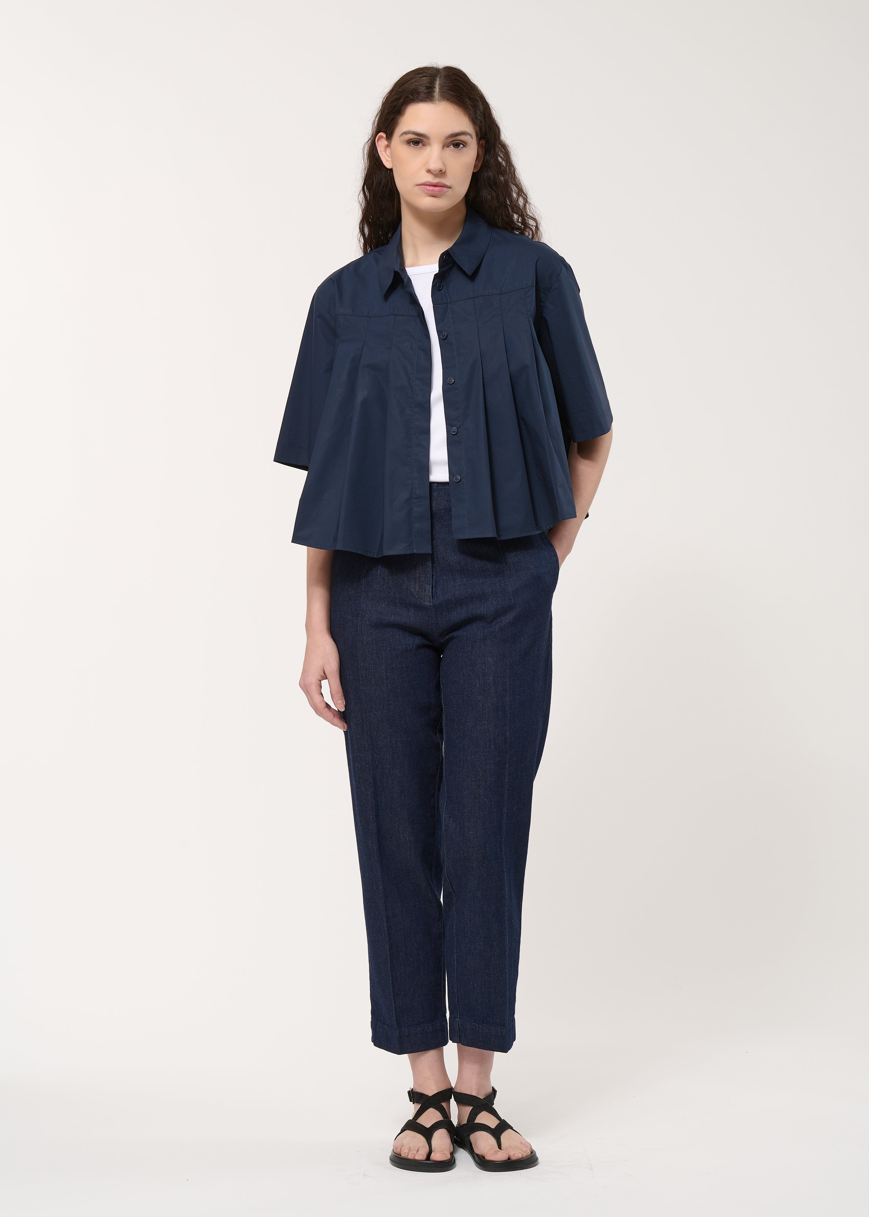 Pantalon cigarette en denim, HUMILITY
