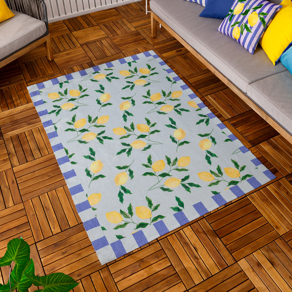 Lemons Printed Indoor/Outdoor Rug, FURN.