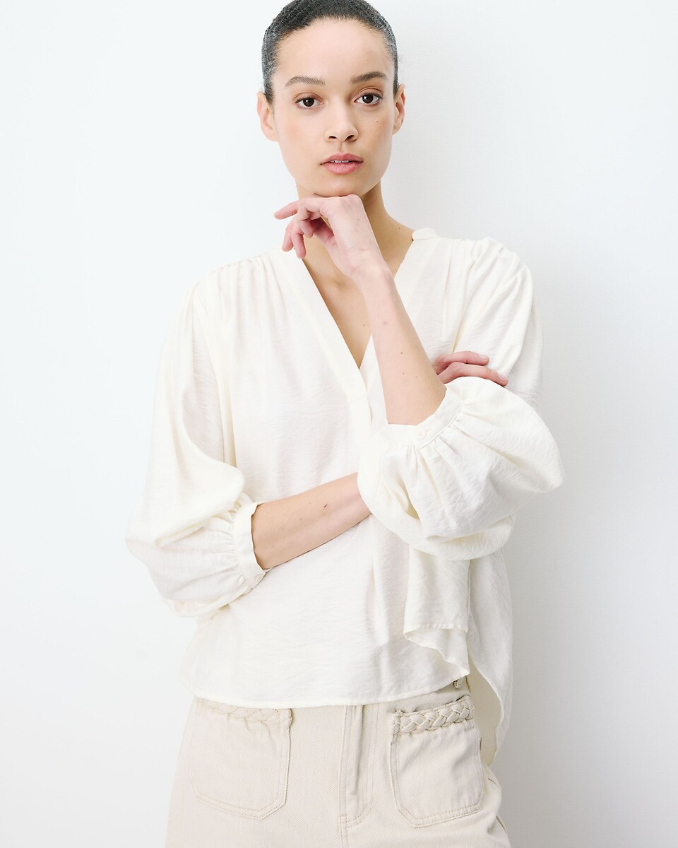 Losvallende blouse met 3/4-mouwen, AURIANE, GRACE & MILA