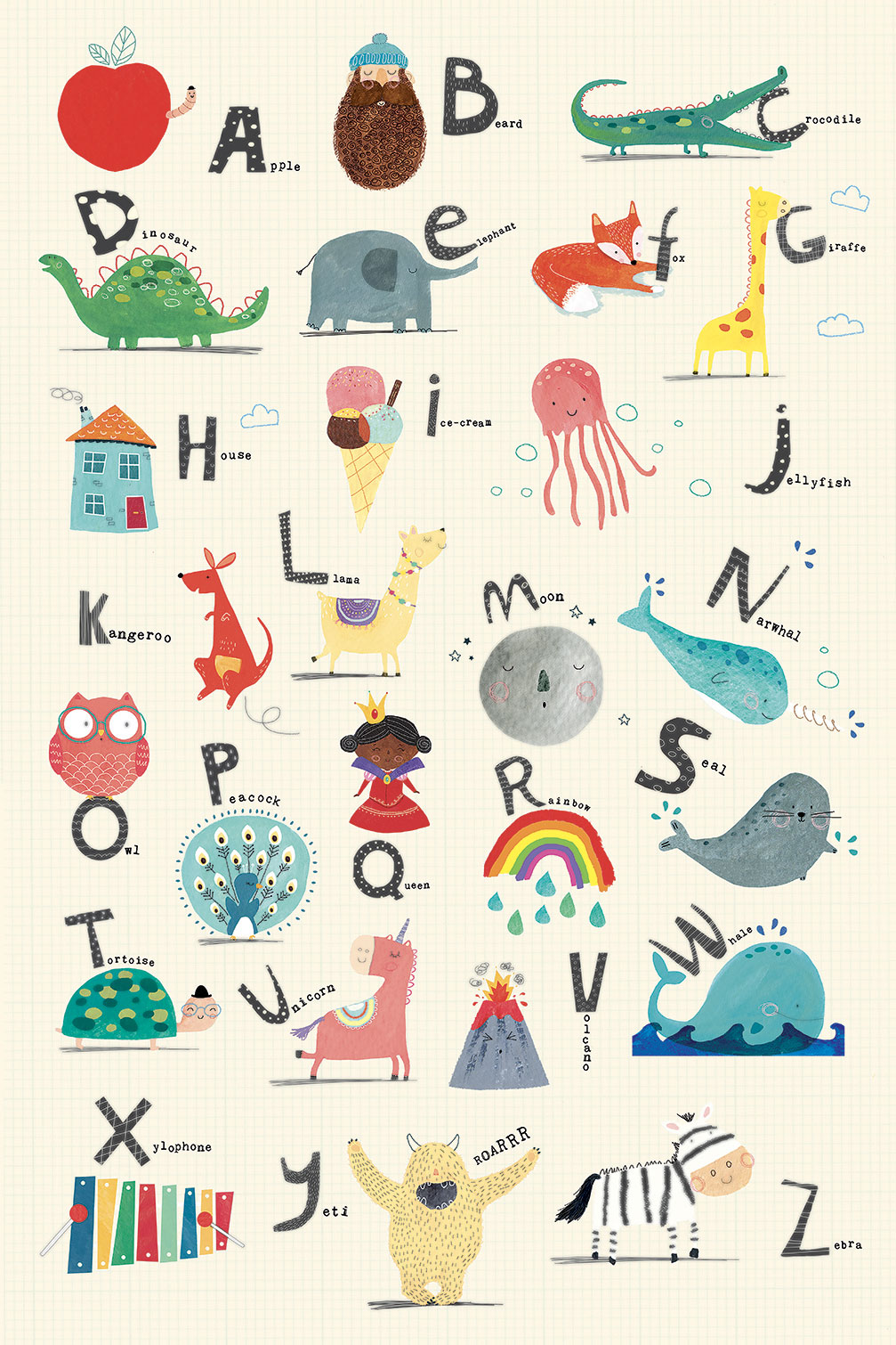 Tableau enfant alphabet enfant, HEXOA
