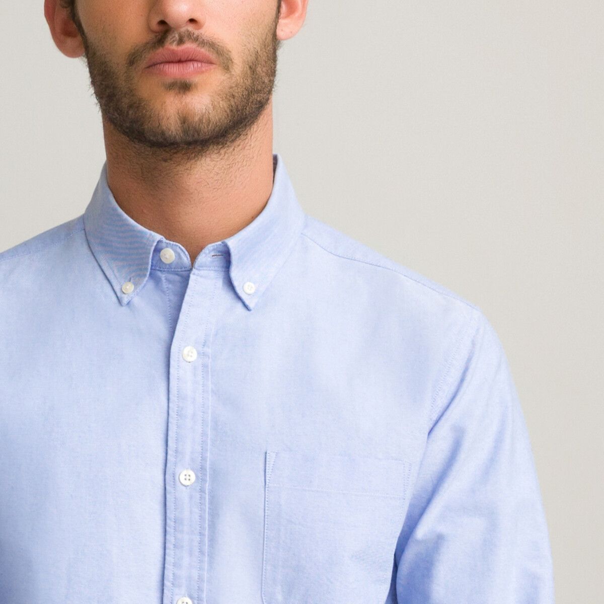 Oxford Cotton Shirt with Button-Down Collar