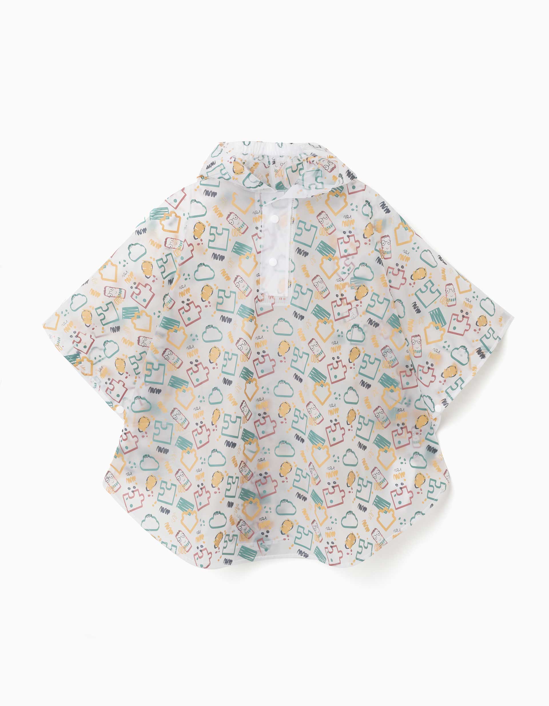 Poncho de pluie avec capuche et imprimé, ZIPPY