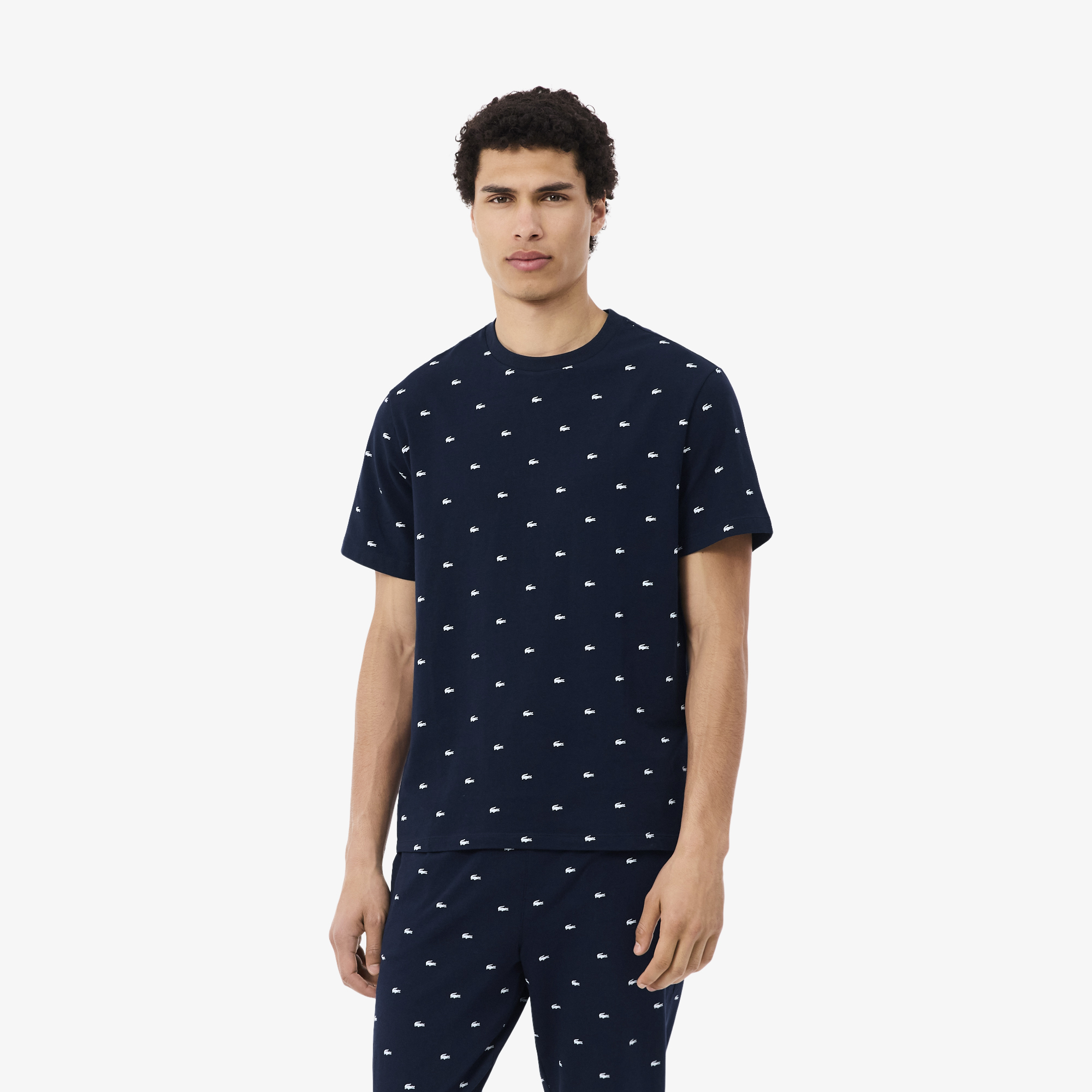 T-shirt de pyjama imprimé crocodile, LACOSTE