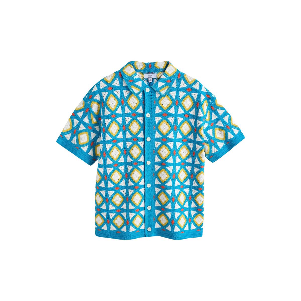 Chemise décontractée en crochet à géométries, NEXT
