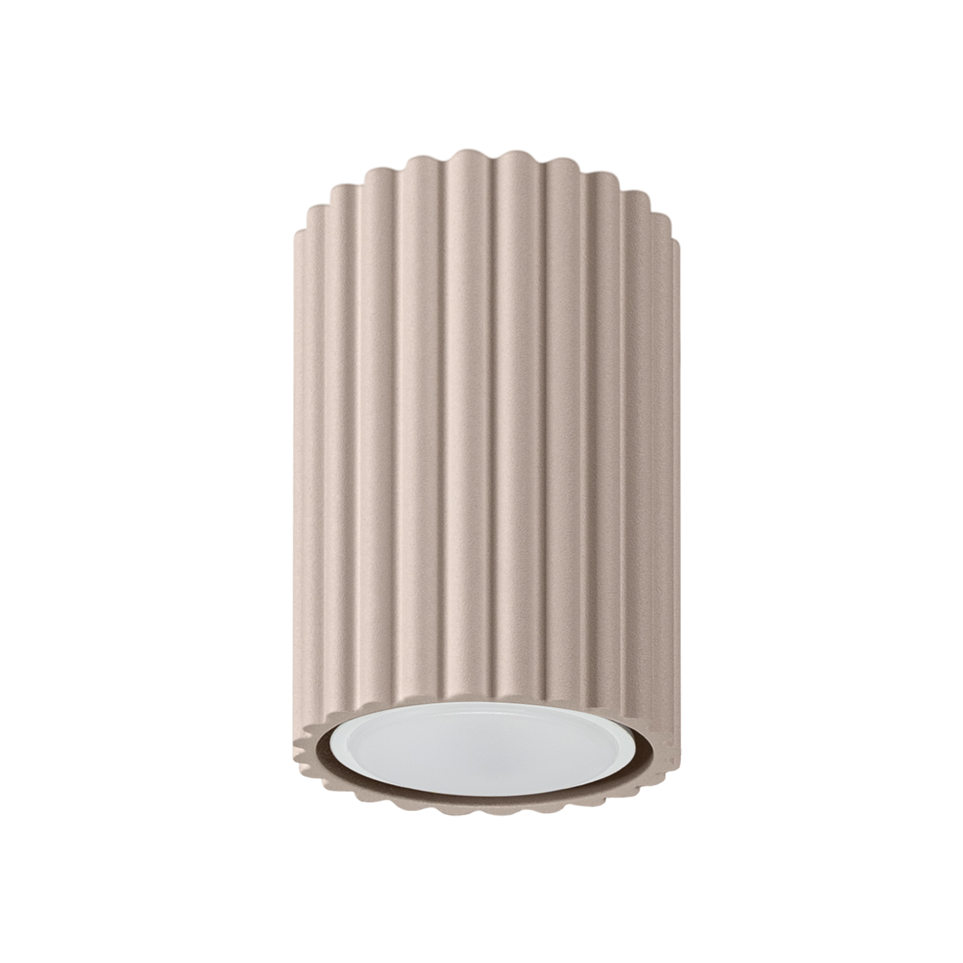 Plafonnier Aluminium Taupe GU10 1 Karbon, EDEN