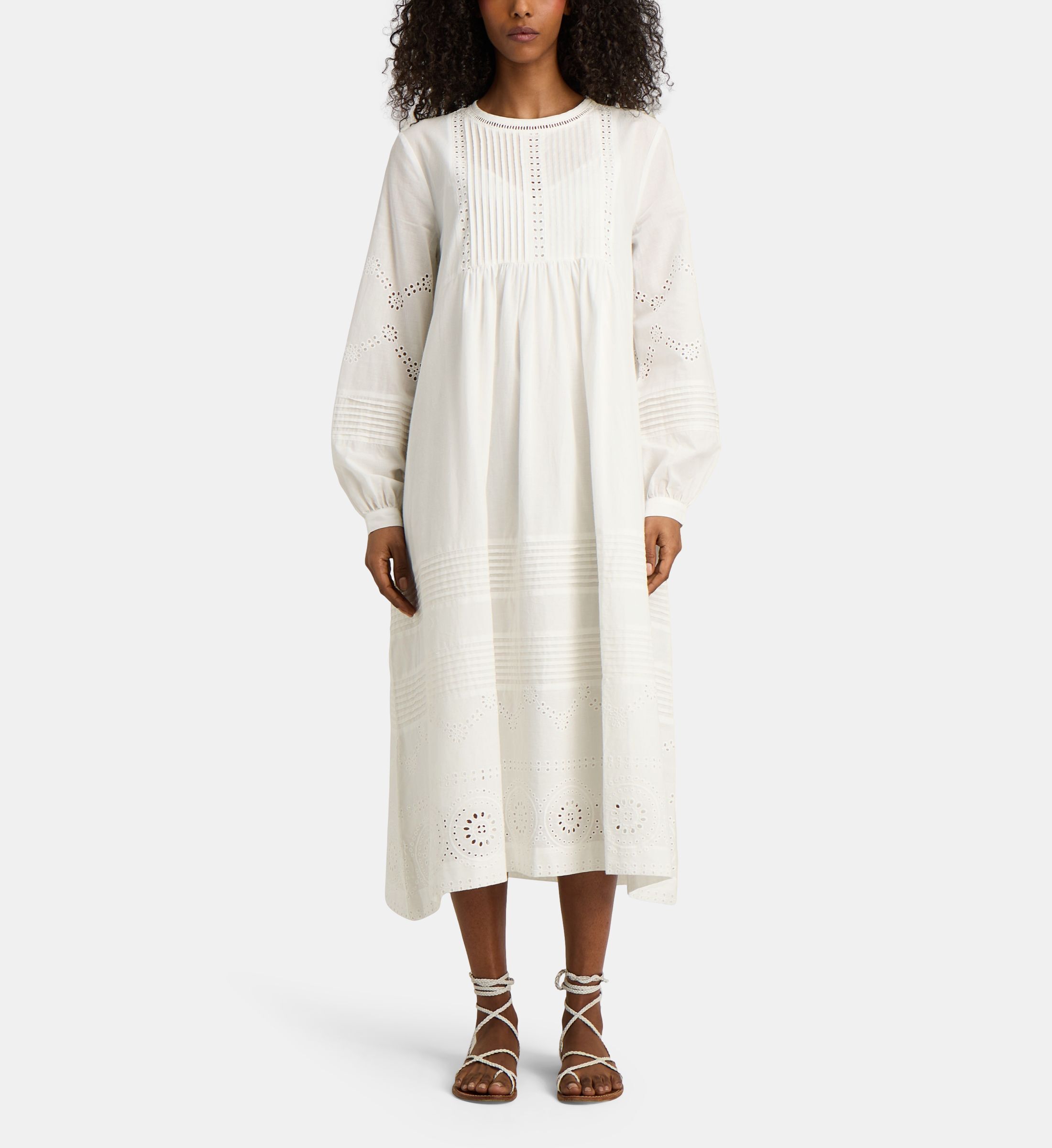 Robe nikki ample mi-longue en coton, JODHPUR
