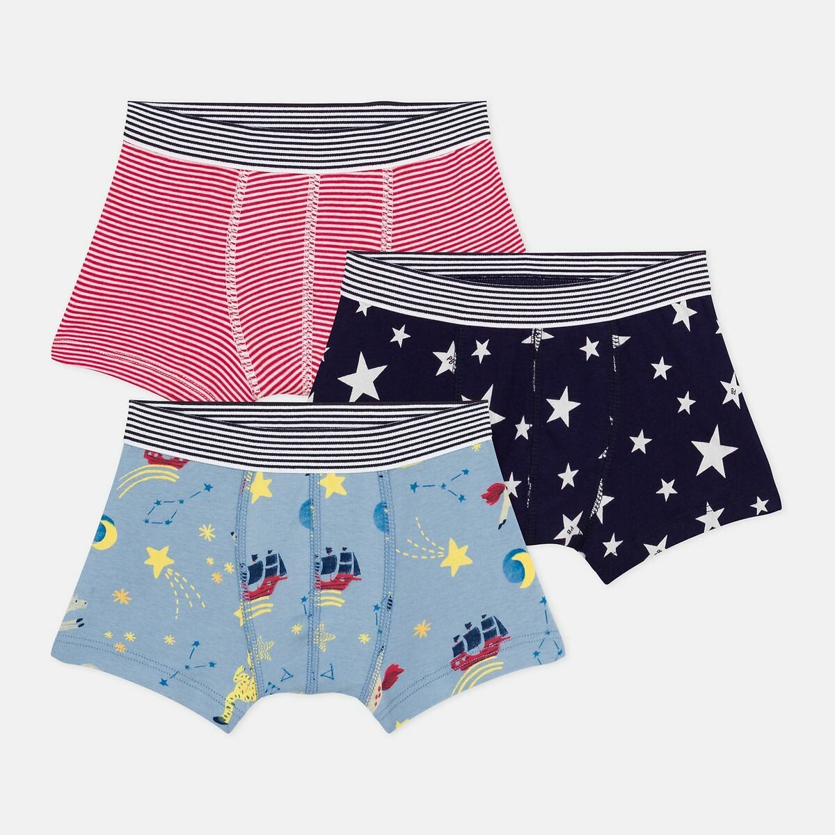 Lot de 3 boxers en coton