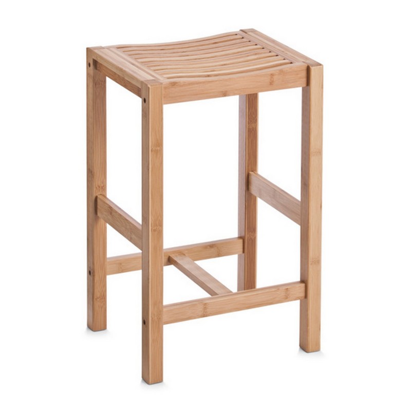 Tabouret bois de bambou, ZELLER PRESENT