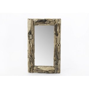 Miroir bois flottant rectangle grand modèle