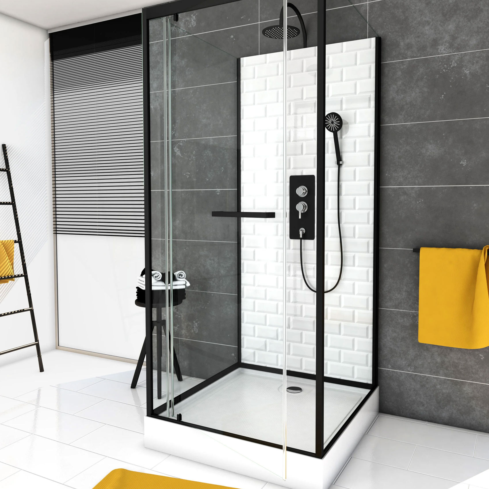 Cabine de douche ambiance métro, HOME MAISON