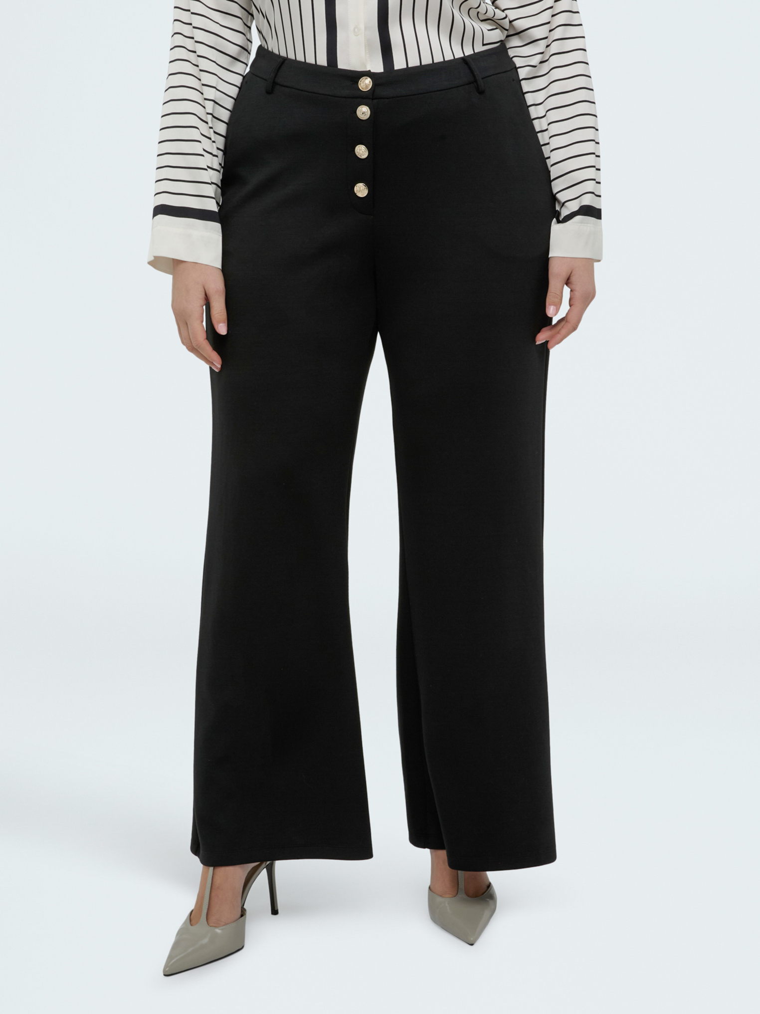 Pantalon Wide Leg en tissu scuba, FIORELLA RUBINO