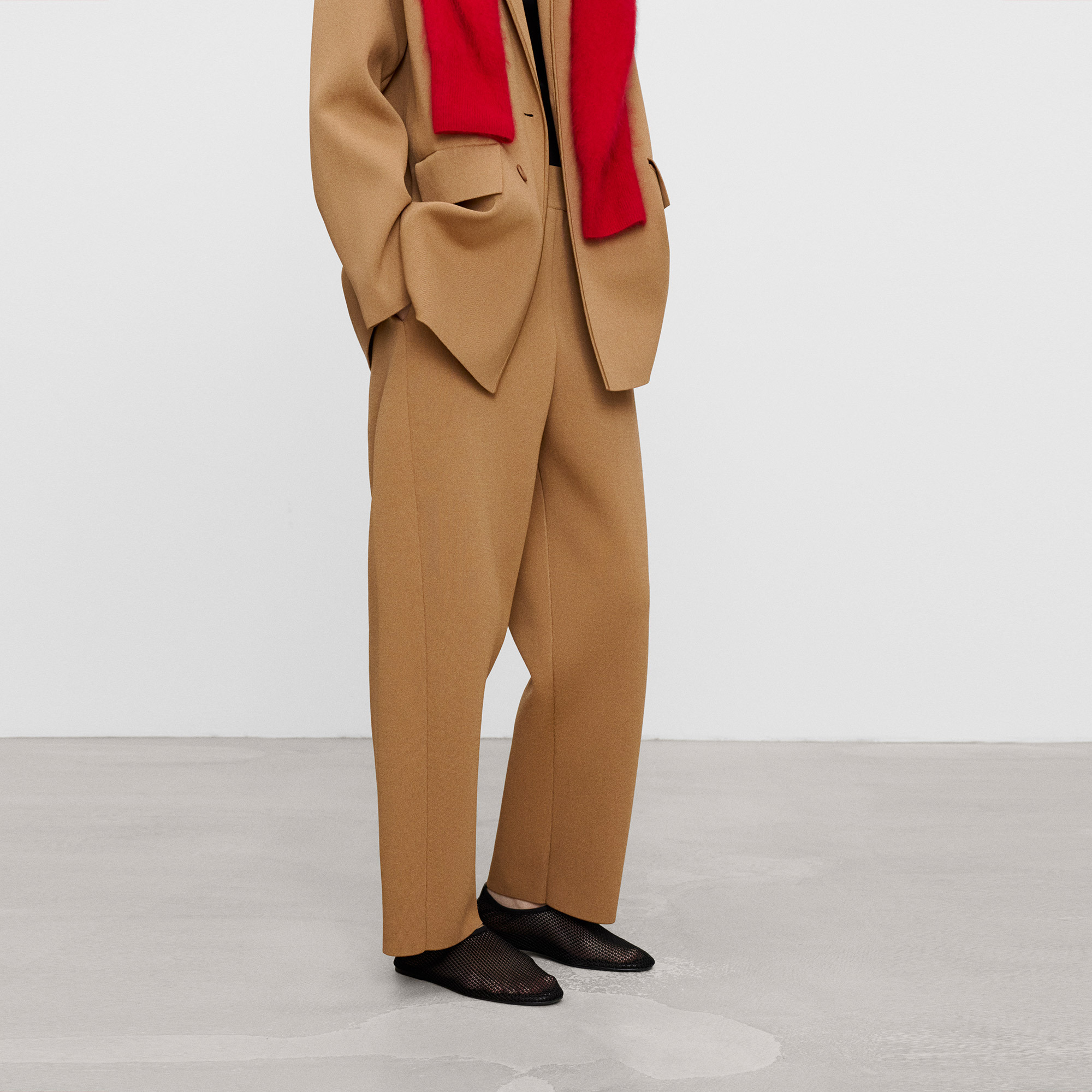 Pantalon en maille barrel fit, ADOLFO DOMINGUEZ