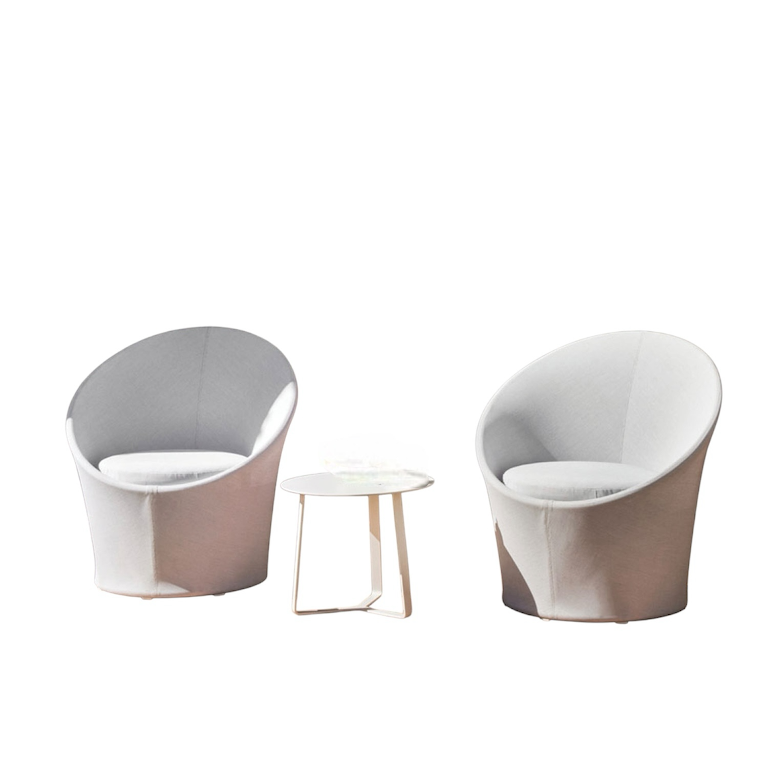 Fauteuil d'extérieur en aluminium, LUNA, AU JARDIN DE CHLOÉ