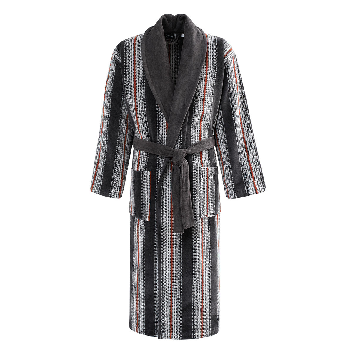 Peignoir col châle velours 420 g/m² RIO ARDOISE, SENSEI MAISON