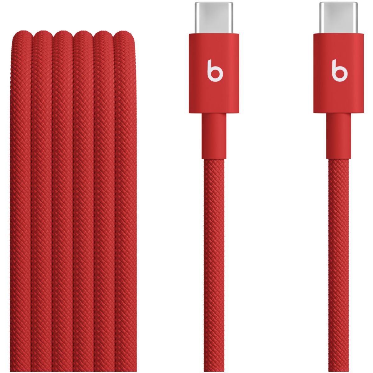 Câble de charge tissé USB-C vers USB-C 1M50 Rouge flash, BEATS BY DR,DRE