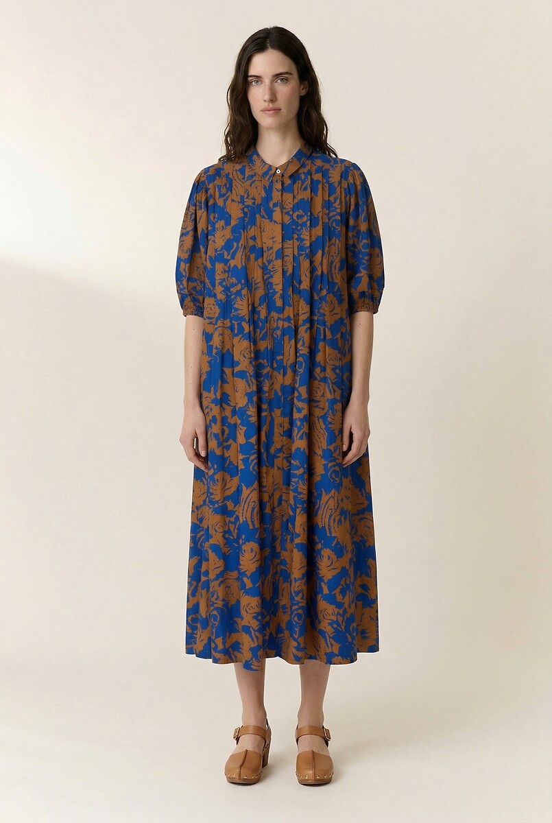 Robe chemise ample imprimé floral, ROCA, LEON & HARPER