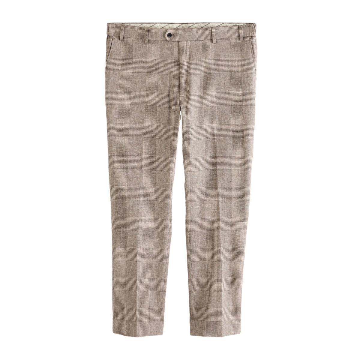 Pantalon en coton et lin à carreaux n.premium, NEXT