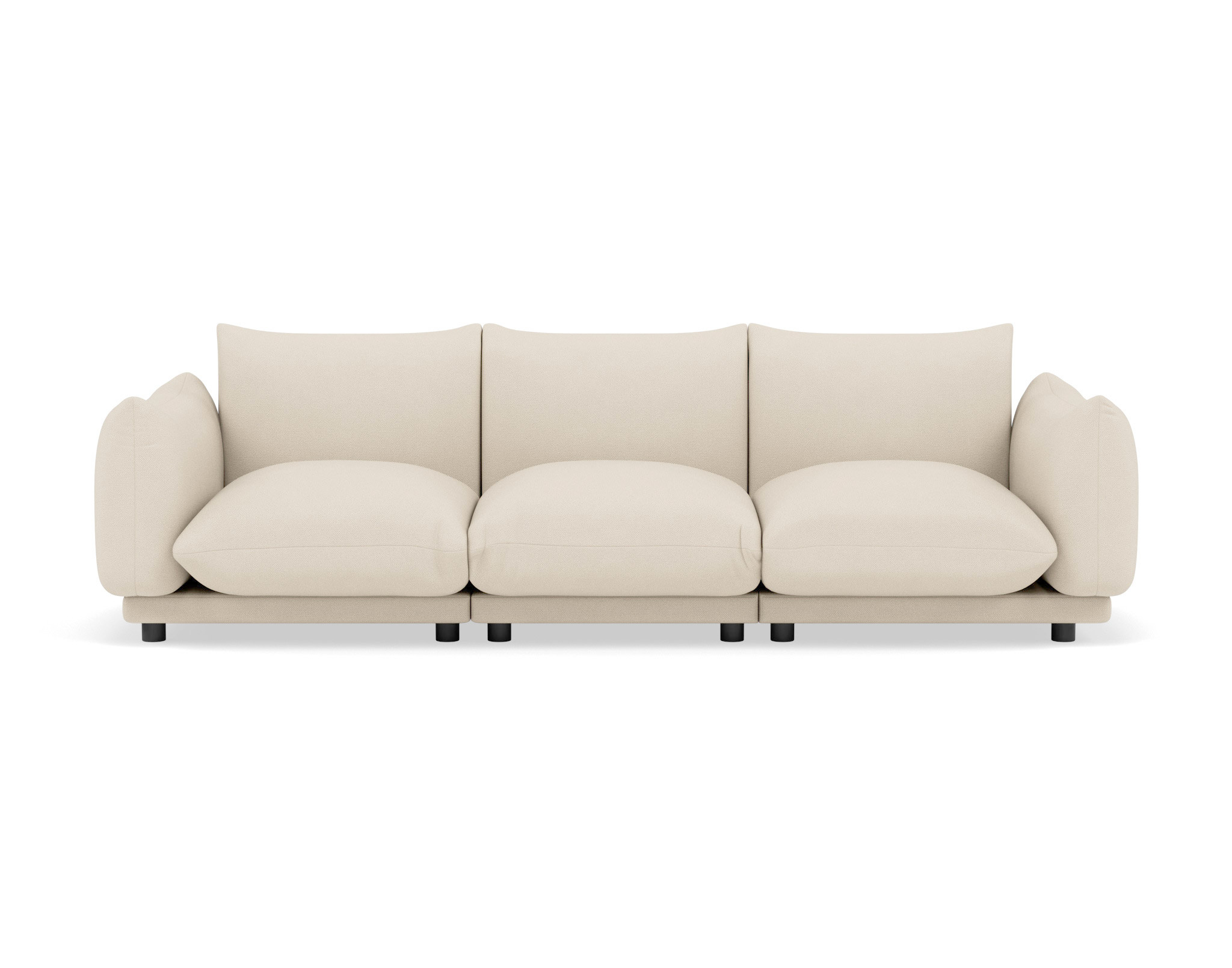 Canapé modulable en velours texturé, JEANNE, BEST MOBILIER