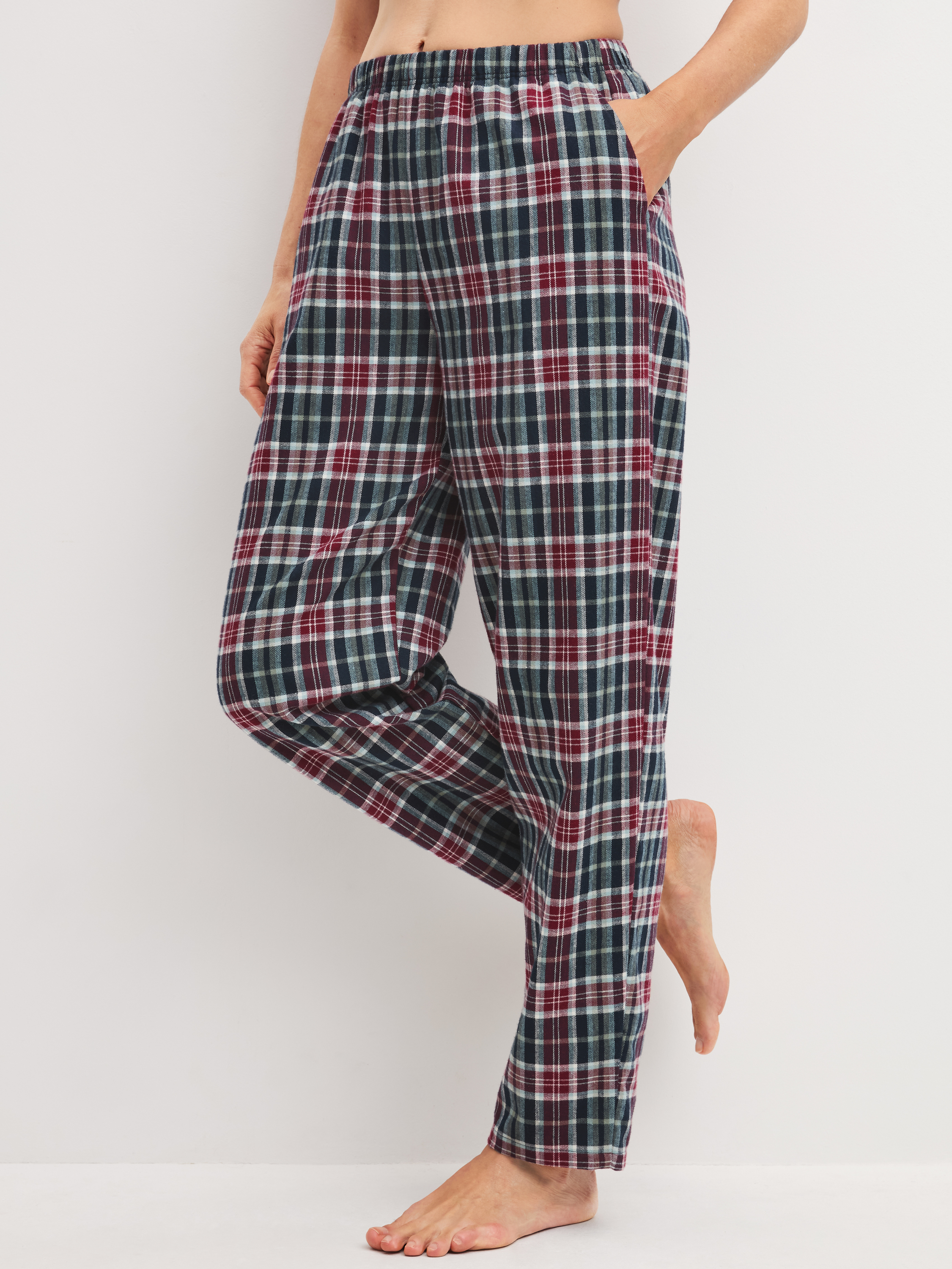 Pantalon en flanelle avec poches latérales Coton PJ PARTY M&M, CALIDA
