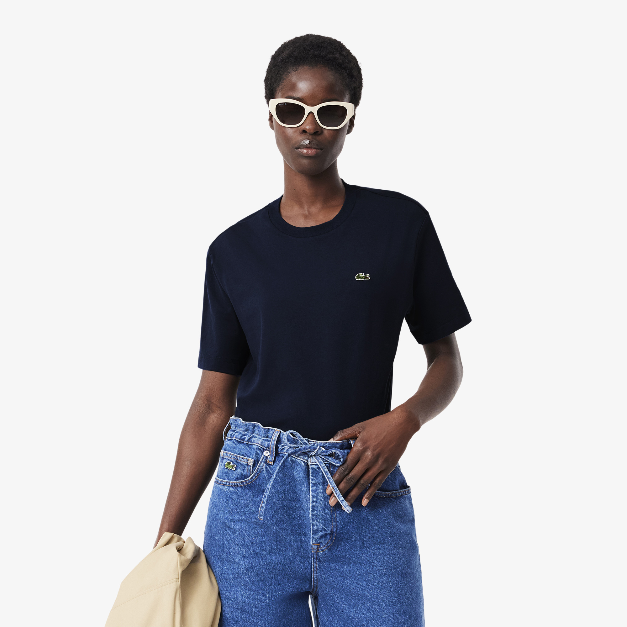T-shirt relaxed fit coton doux, LACOSTE