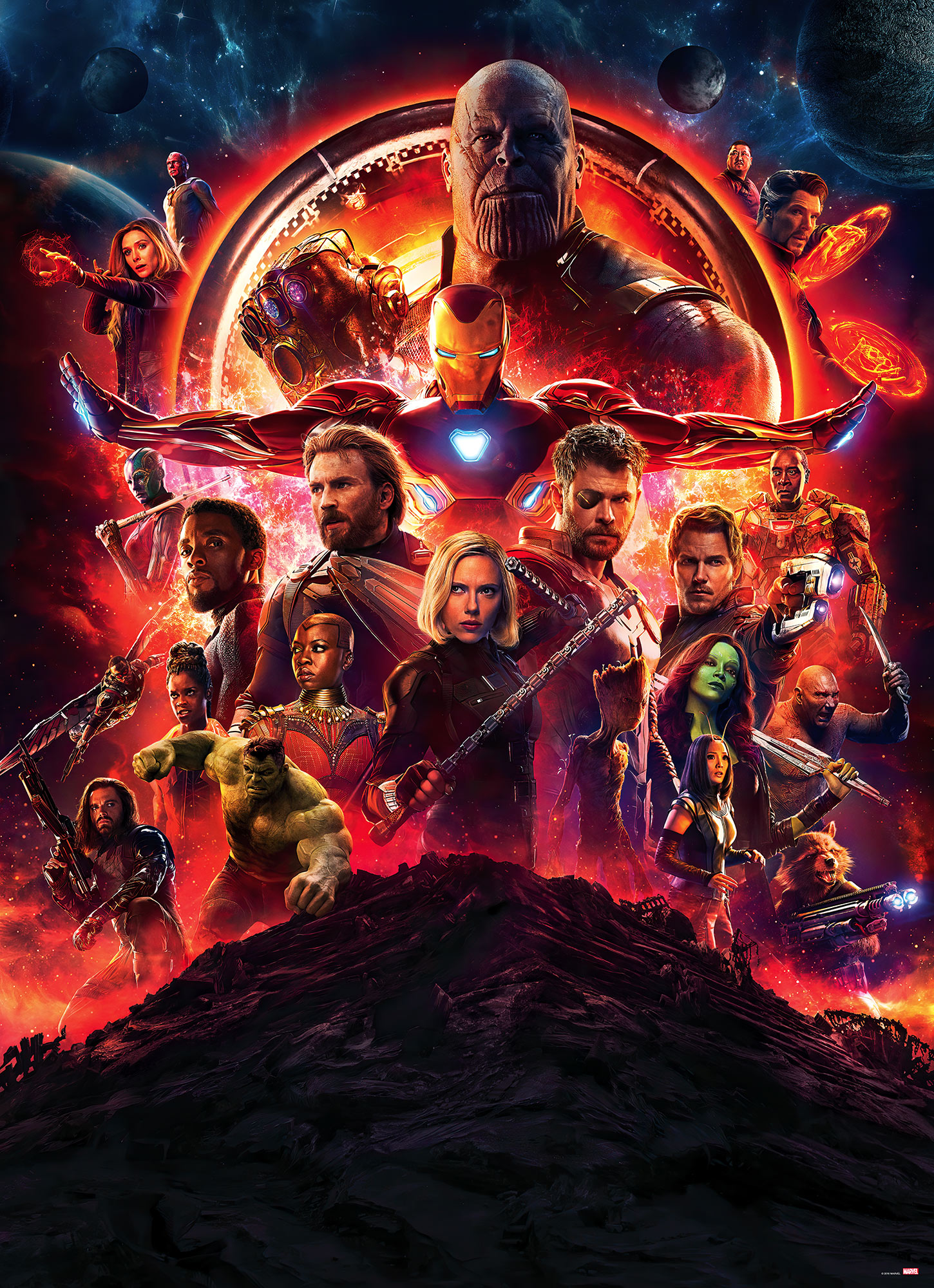 Papier peint Komar - Avengers-Infinity-War-Movie-Poster - 184 x 254 cm, HEXOA