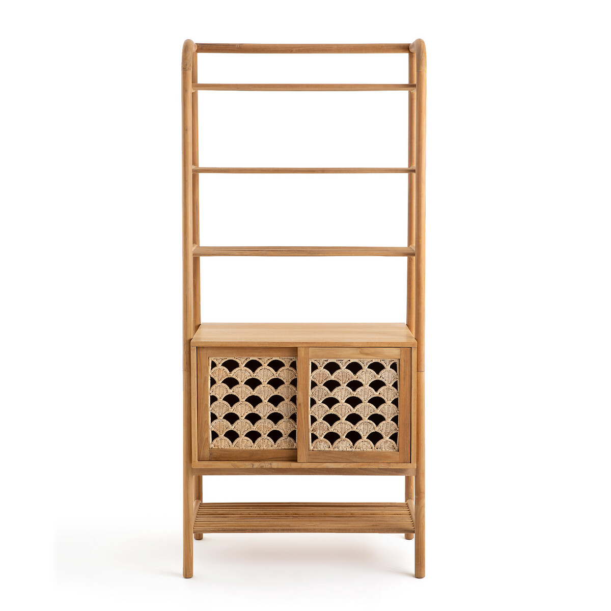 Product photograph of Palma Solid Teak Bookcase from La Redoute UK.