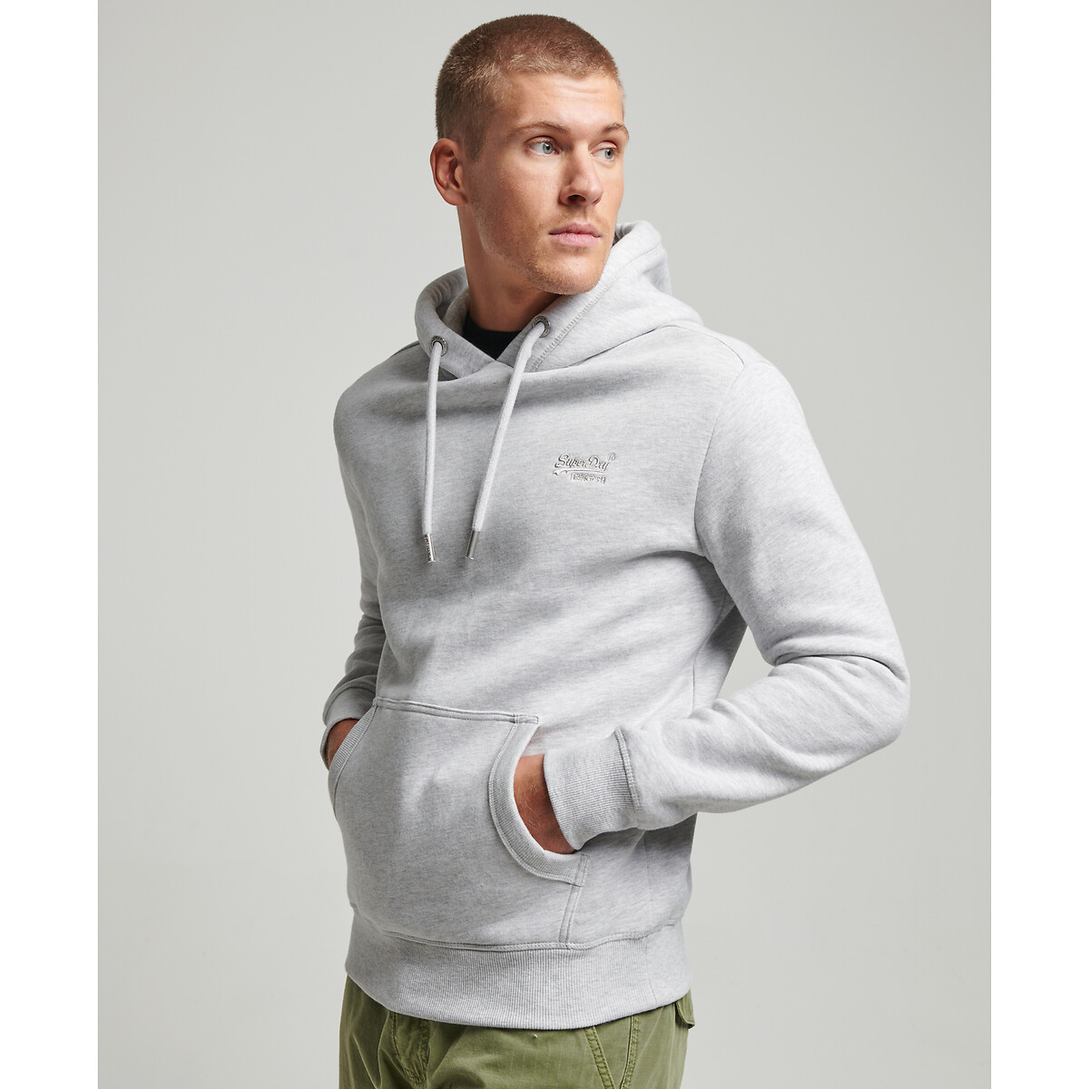 Cotton small logo hoodie Superdry | La Redoute