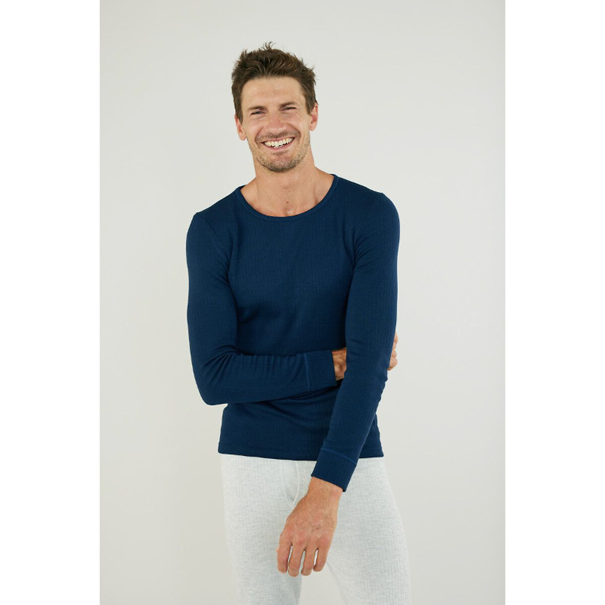 T-shirt Manches Longues Thermique Damart - Thermolactyl & Viscose Degré 2, Taille L, Charcoal