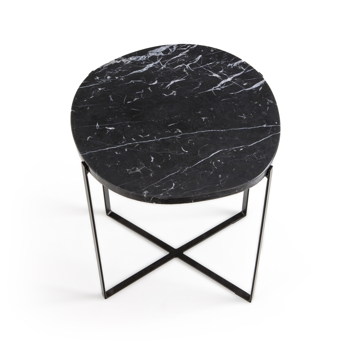 Product photograph of Arambol Side Table In Organic Marble from La Redoute UK.