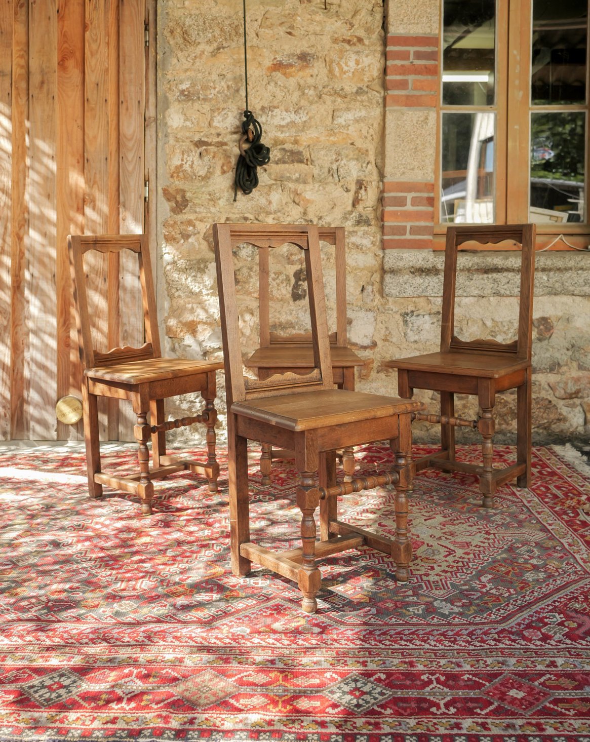 Lot de 4 chaises lorraines Claude N°1636 - Bon état, DEBONGOUT