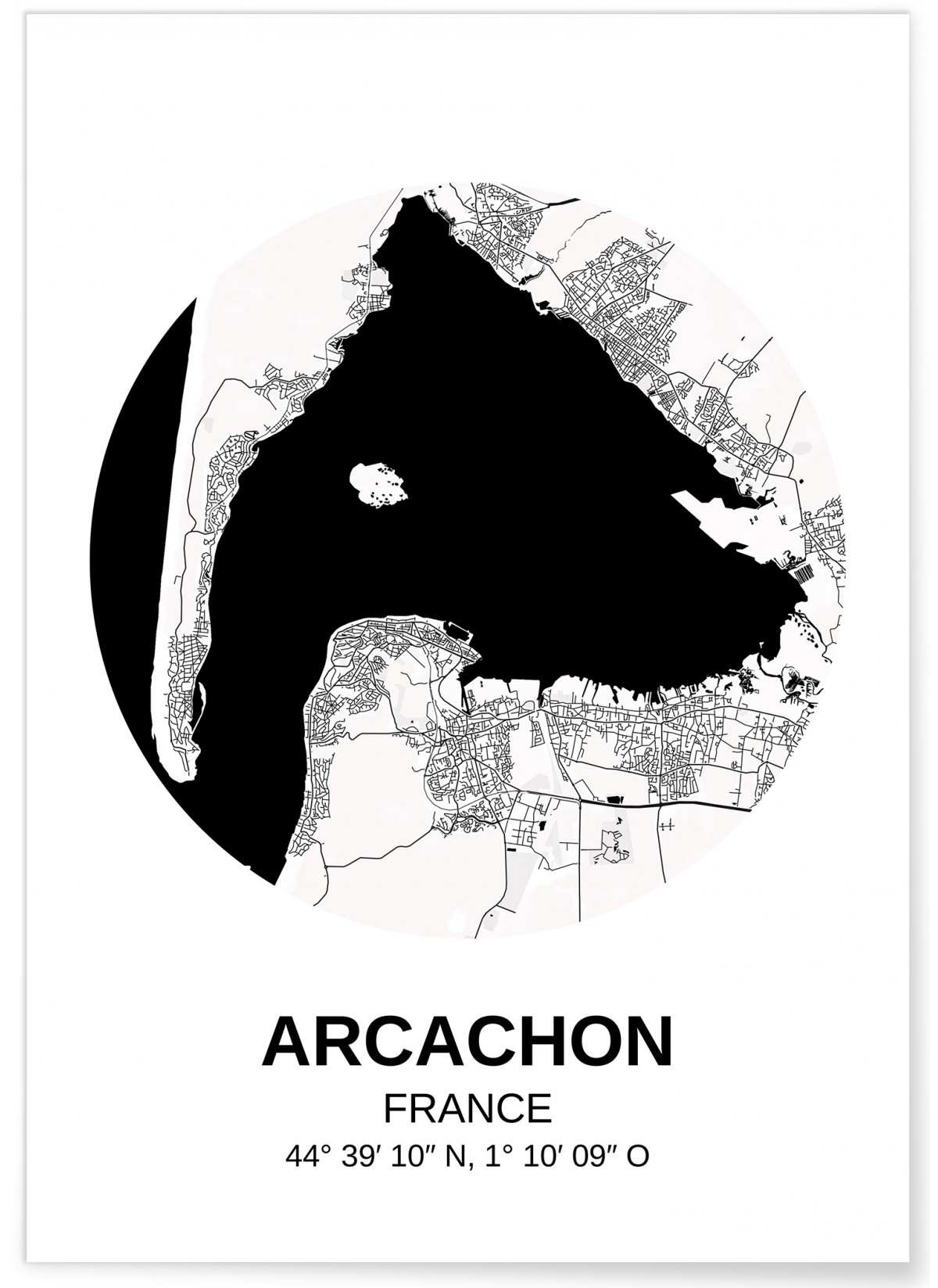 Affiche Carte Arcachon, L'AFFICHERIE