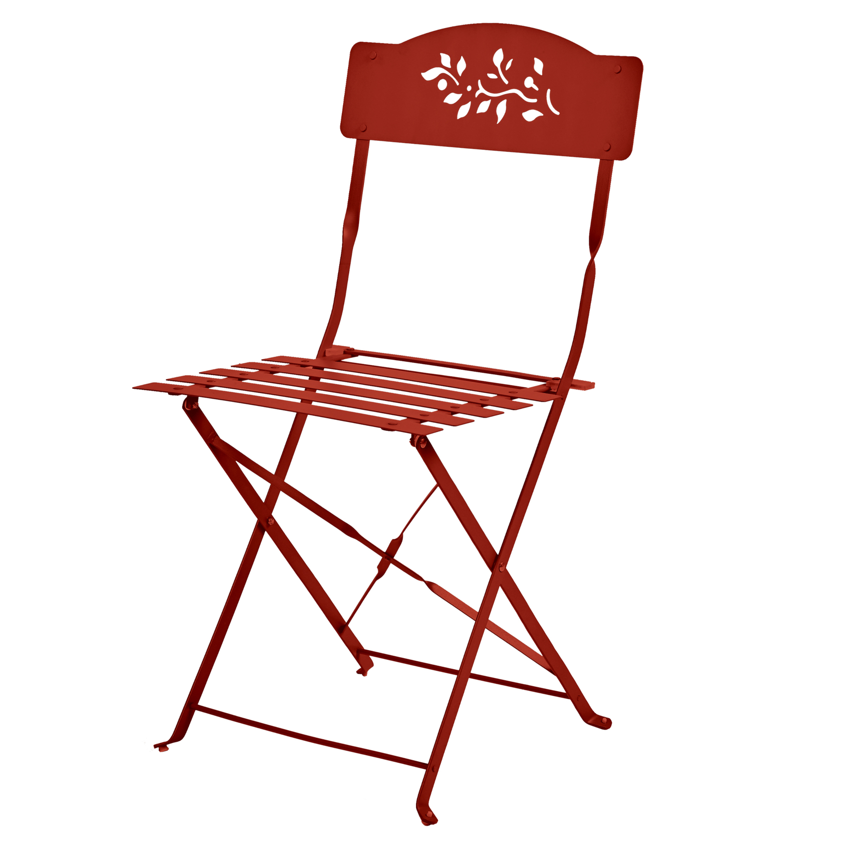 Lot de deux chaises de jardin pliante en acier, IMAGIN