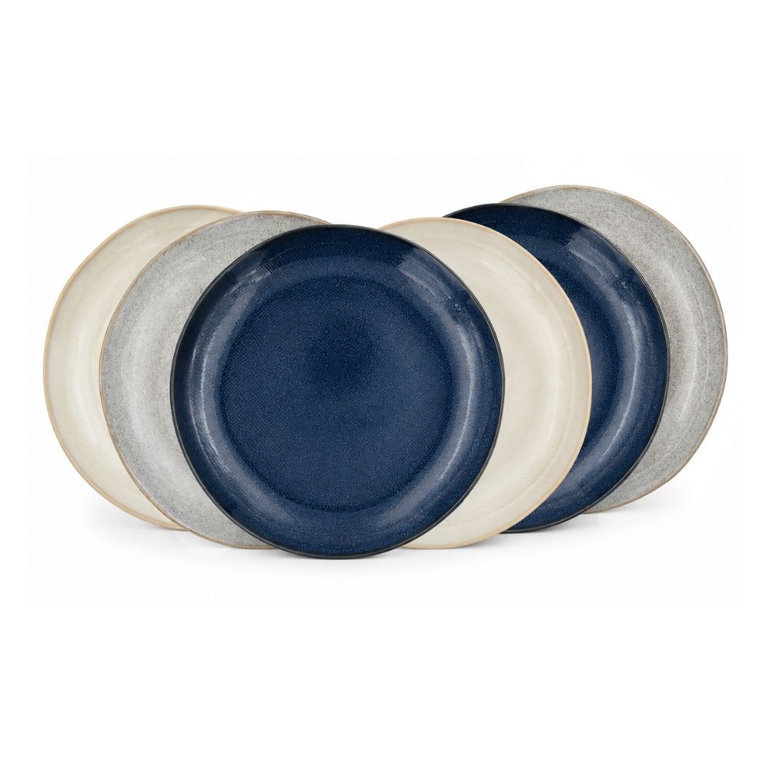Lot de 6 grandes assiettes, OIA, ARTIME