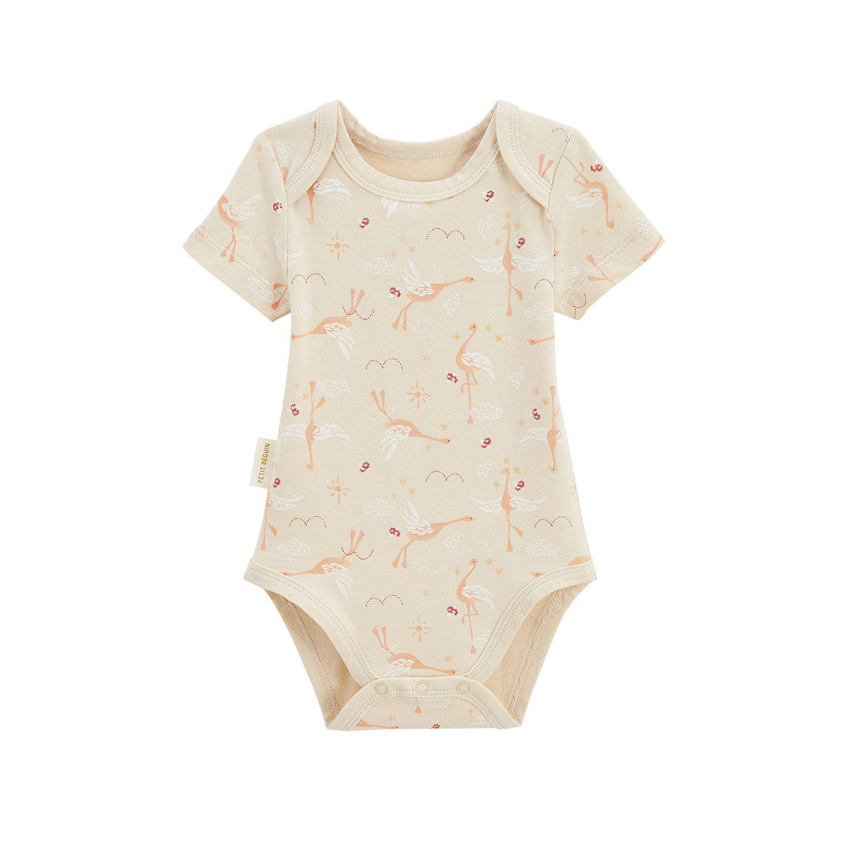 Lot de 2 bodies bébé manches courtes Poésie d'été, PETIT BEGUIN