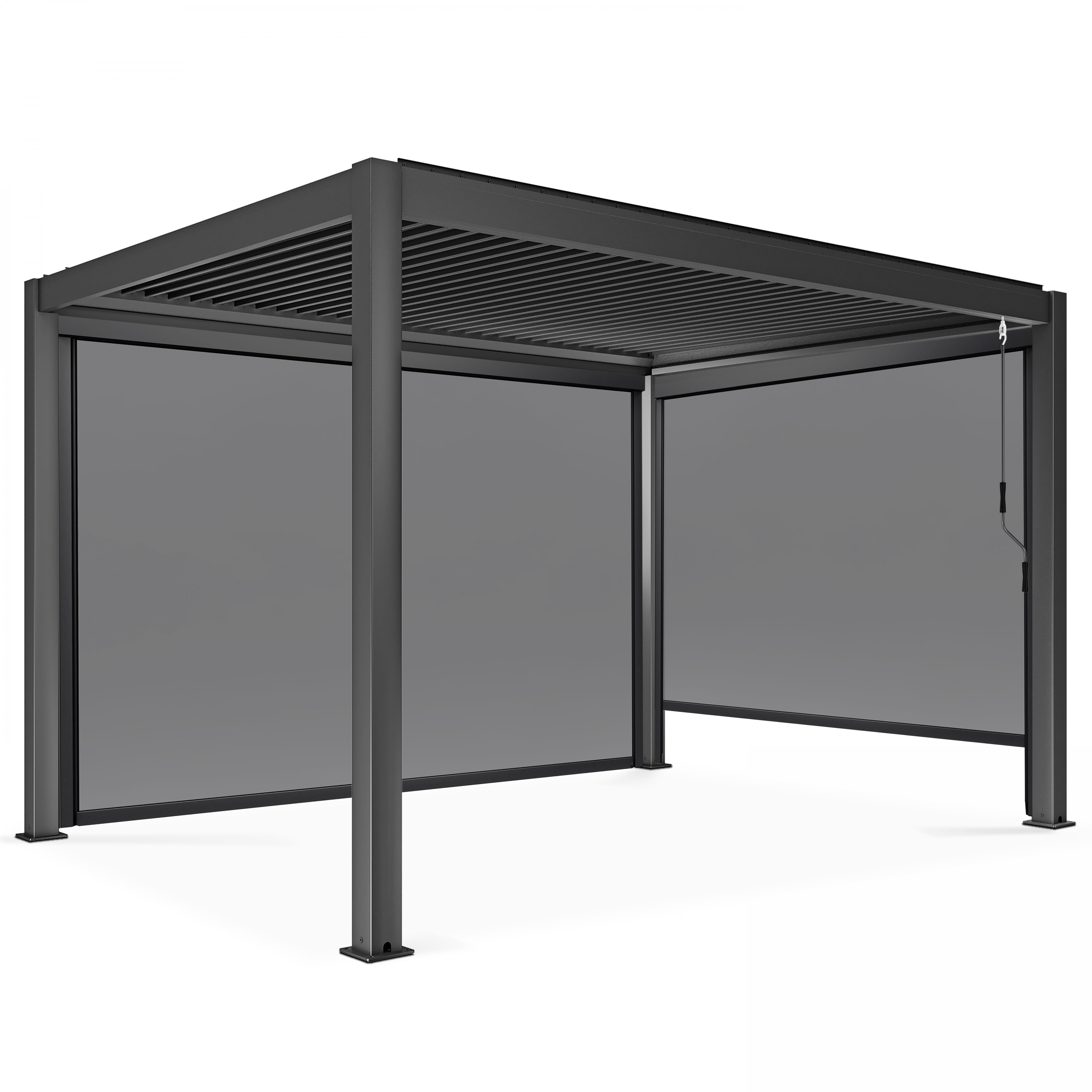 Pergola bioclimatique 3x4m autoportée avec 2 stores, OVIALA