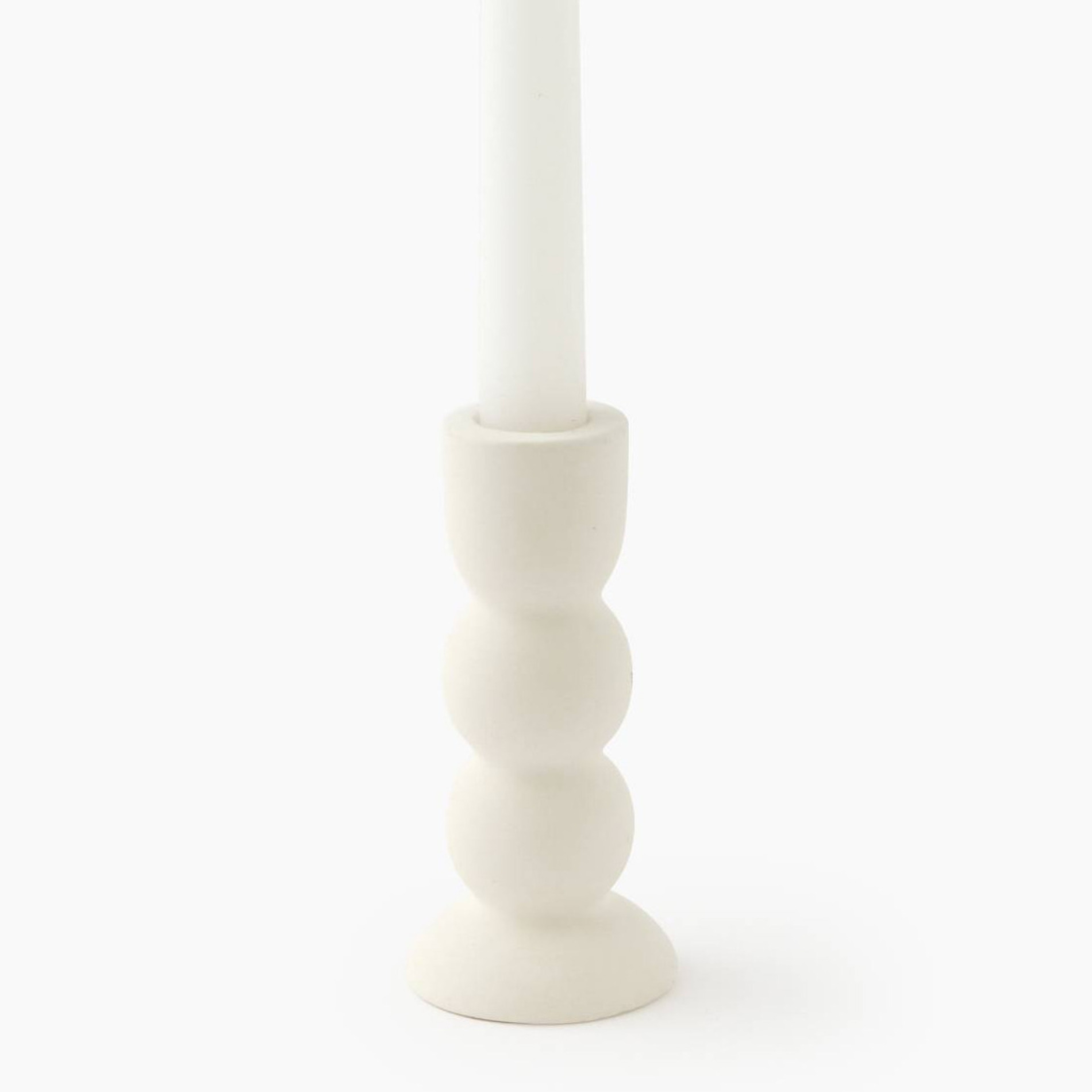 Bougeoir boules, 5x12cm, en céramique, MONOPRIX