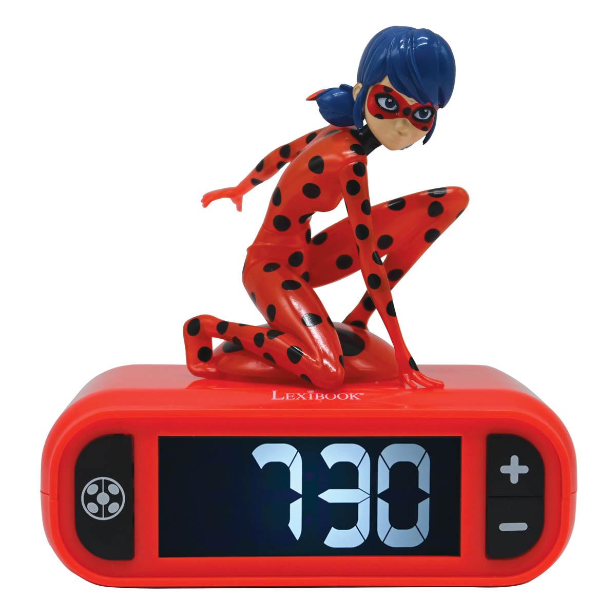 Réveil avec veilleuse Miraculous en 3D, LEXIBOOK