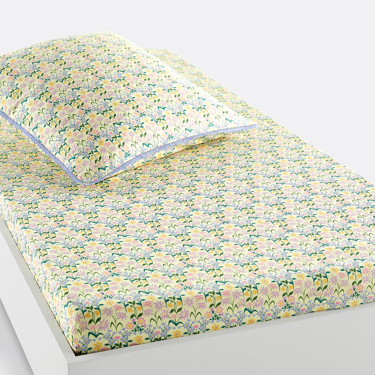 Drap housse 50% coton recyclé, Michi