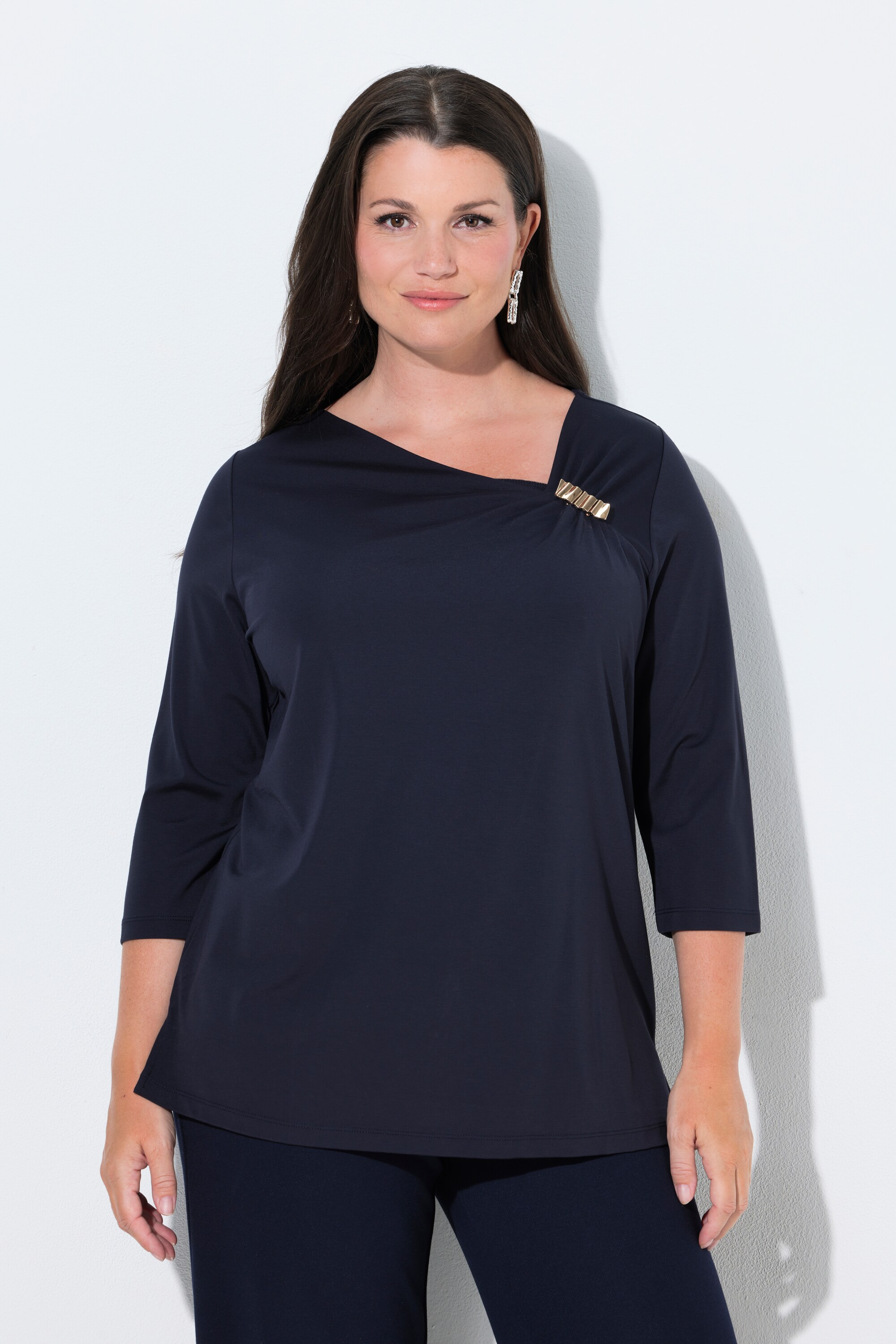 Blouse avec broche, ULLA POPKEN