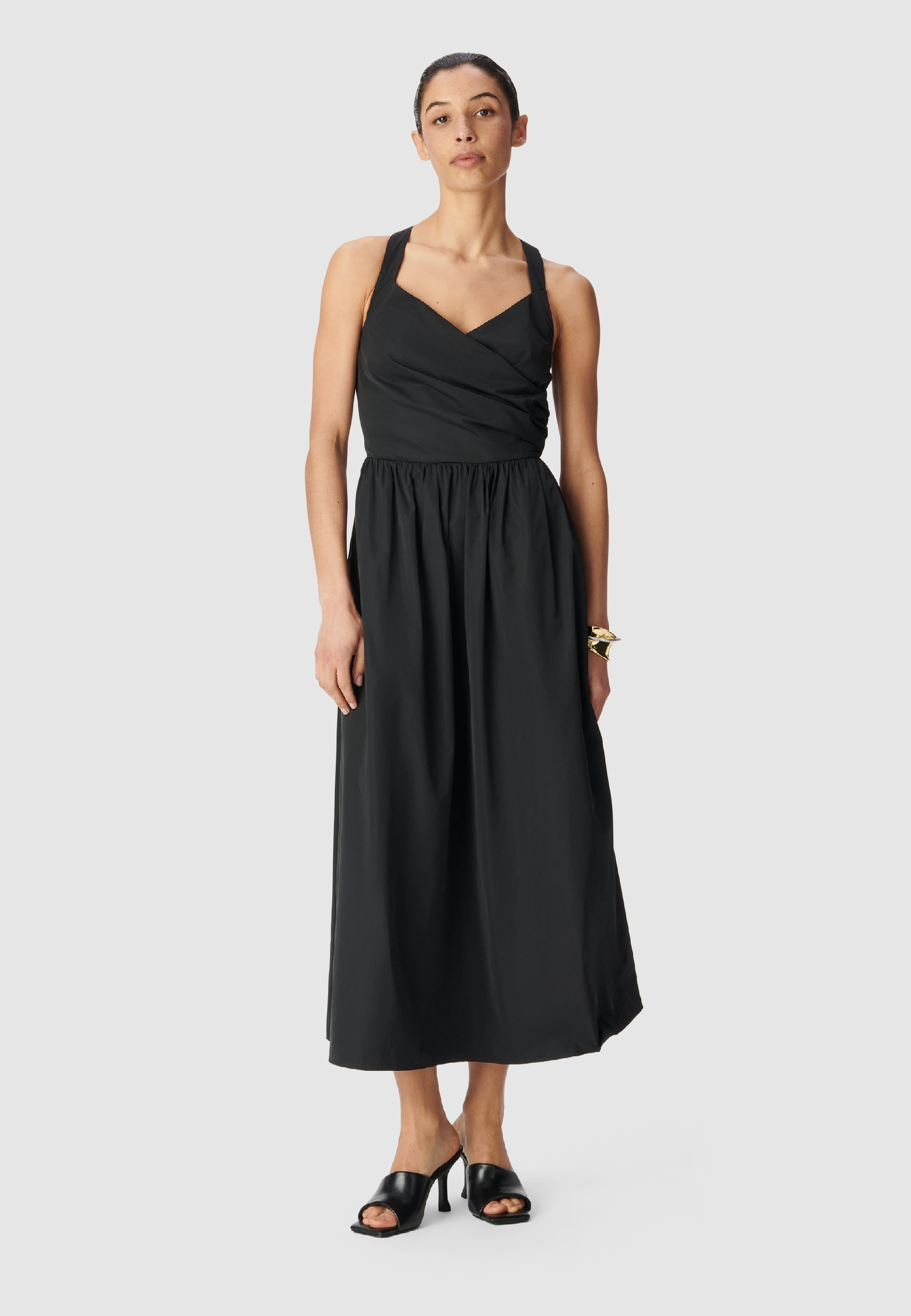 Robe chic à bretelles en taffetas, IKKS