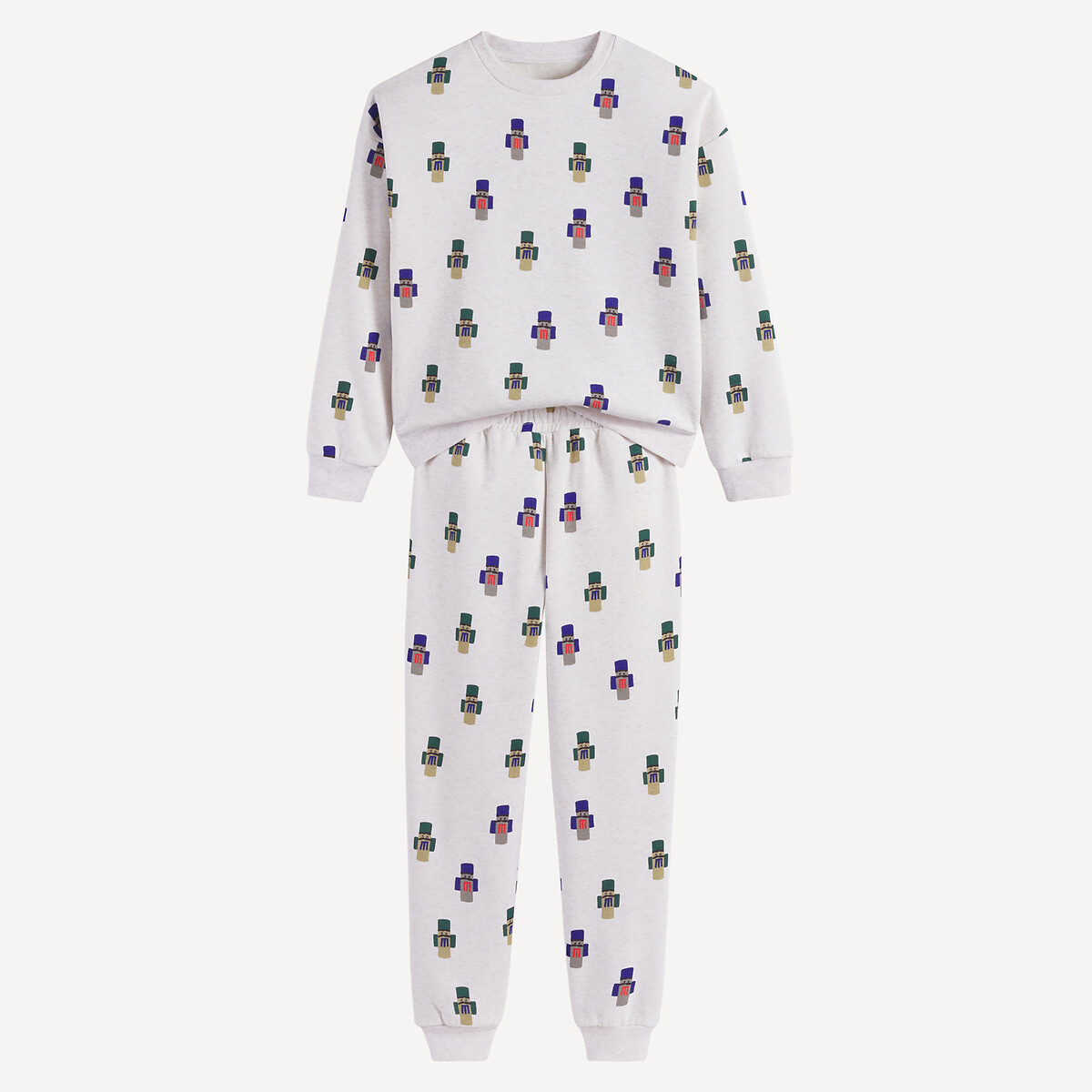 Fleece Pyjamas with Christmas Figures Motif, LA REDOUTE COLLECTIONS