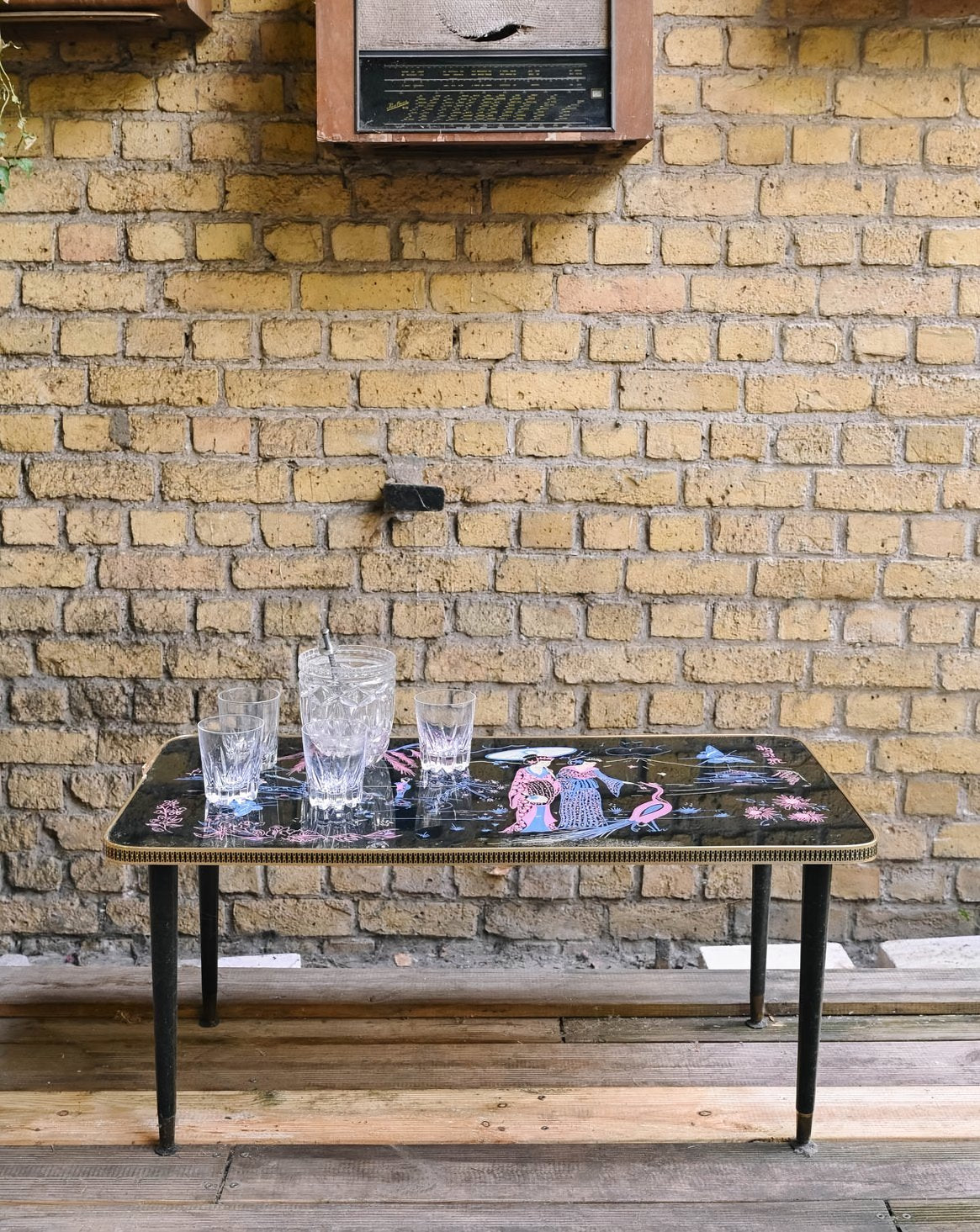 Table basse japonisante Donna N°1527 - Bon état, DEBONGOUT