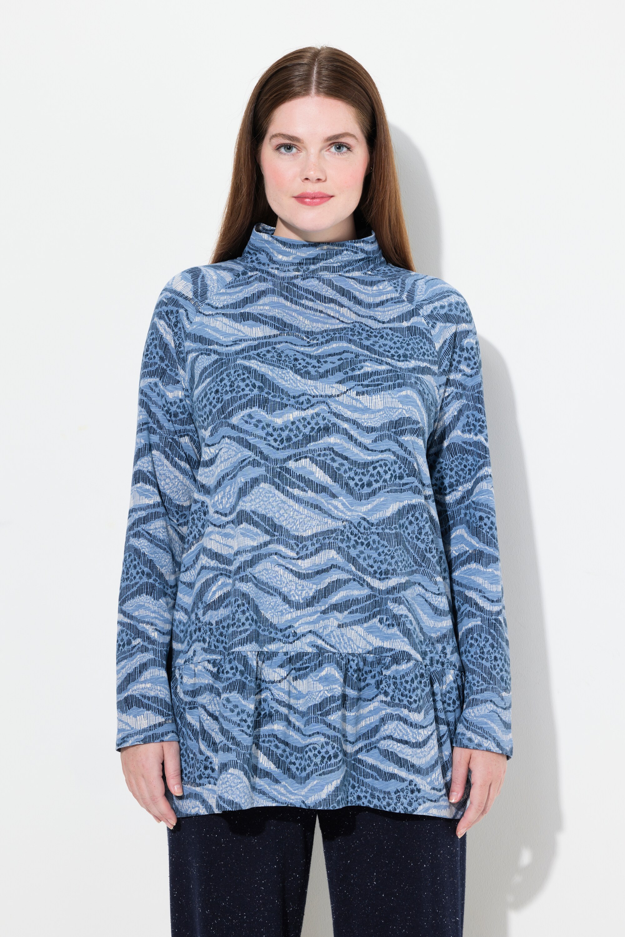 T-shirt long en coton bio, ULLA POPKEN