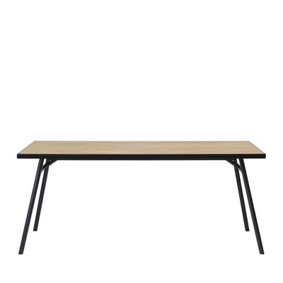 Table à manger en bois et métal 180x90cm bois clair - TRUDI DRAWER