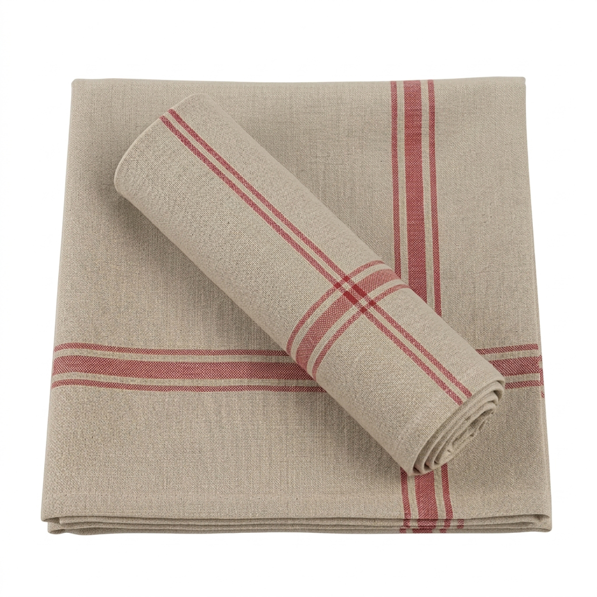 Lot de 2 torchons de cuisine pur Lin NORMANDIE, LINANDELLE