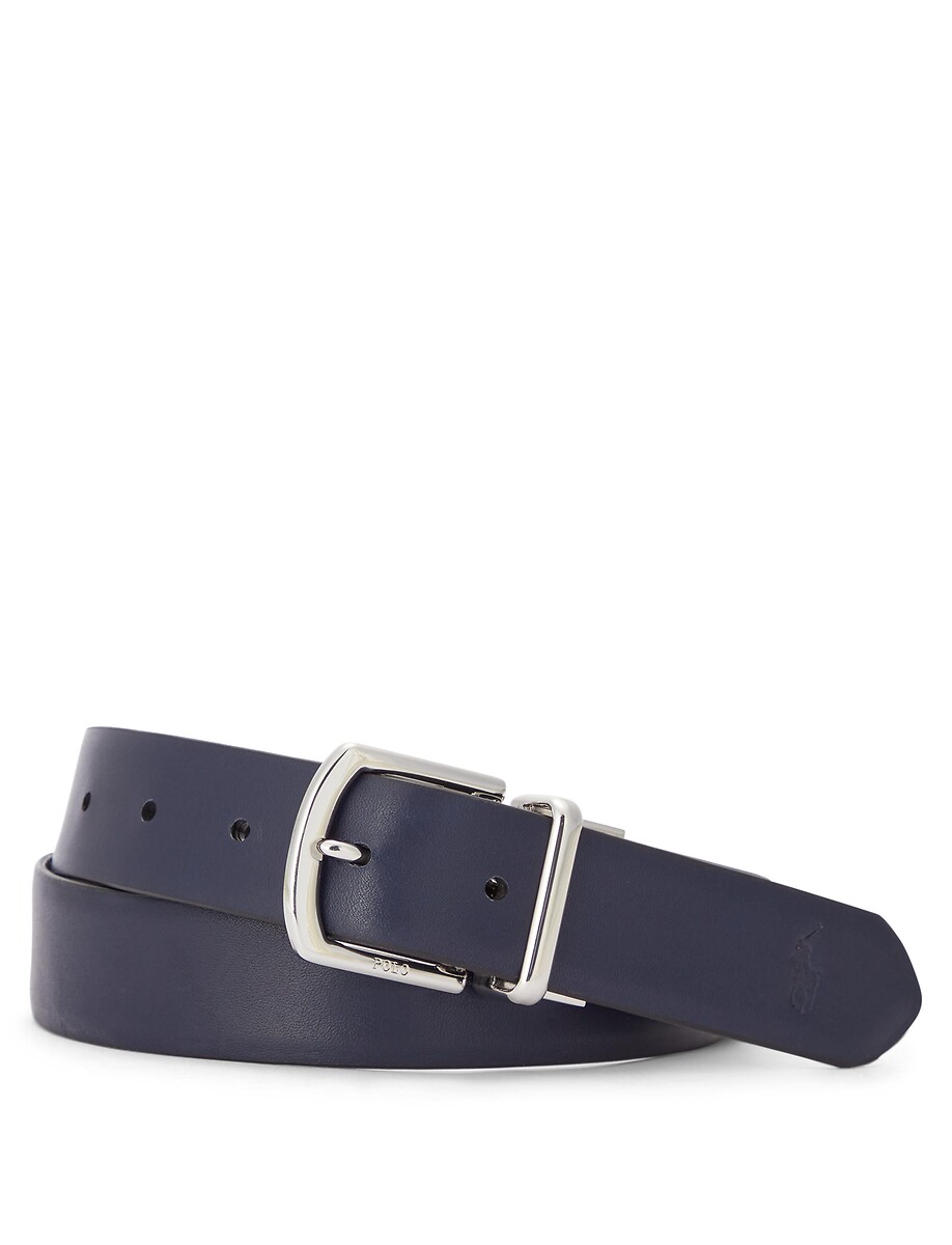 Ceinture en cuir chagrin, réversible, POLO RALPH LAUREN