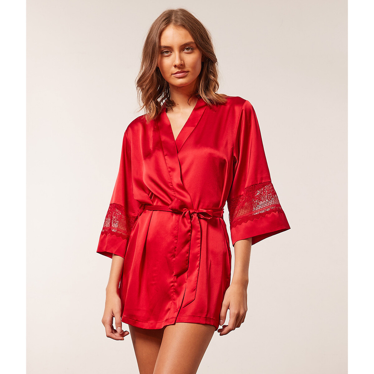 Hymne kimono robe , red, Etam | La Redoute