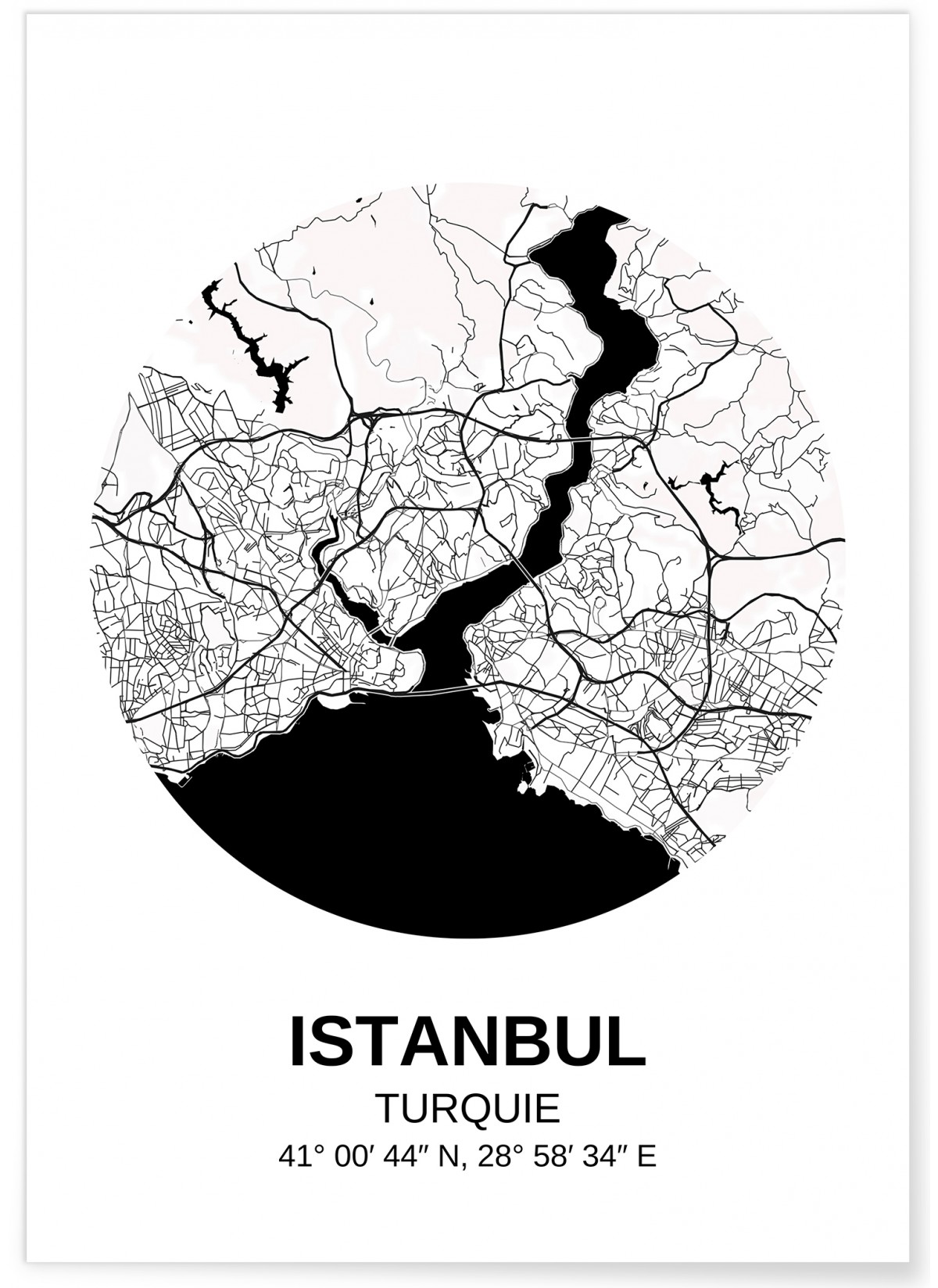 Affiche Carte Istanbul, L'AFFICHERIE
