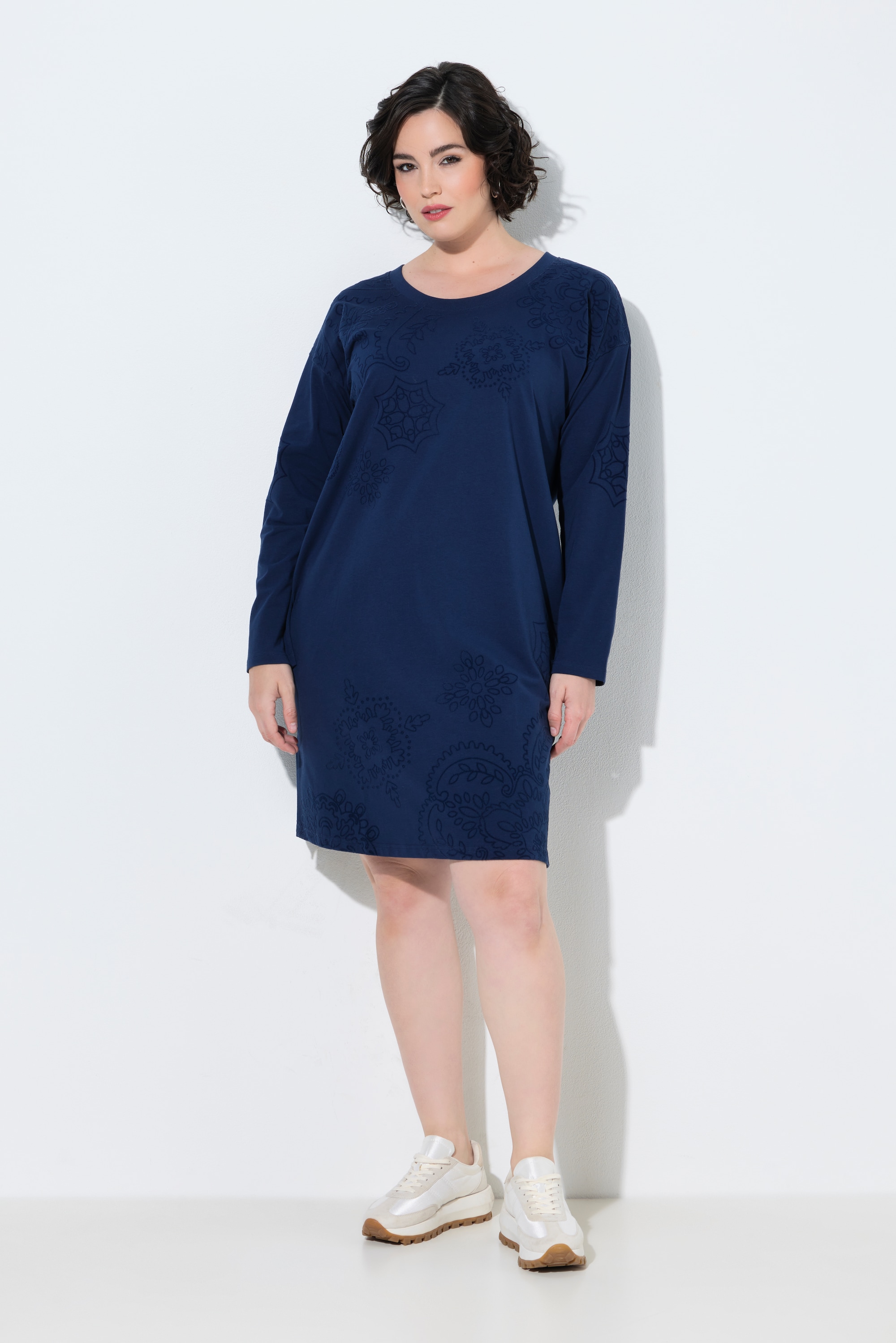 Robe en molleton, imprimé floqué, ULLA POPKEN