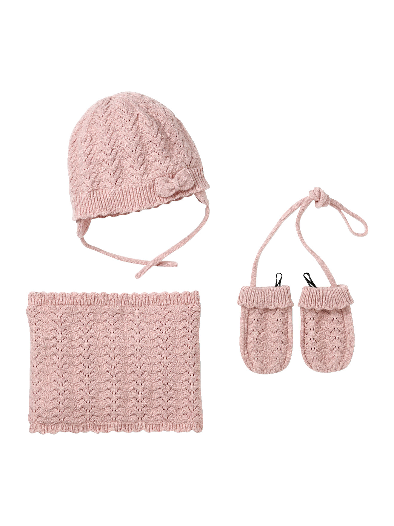 Ensemble bonnet, snood et moufles, VERTBAUDET